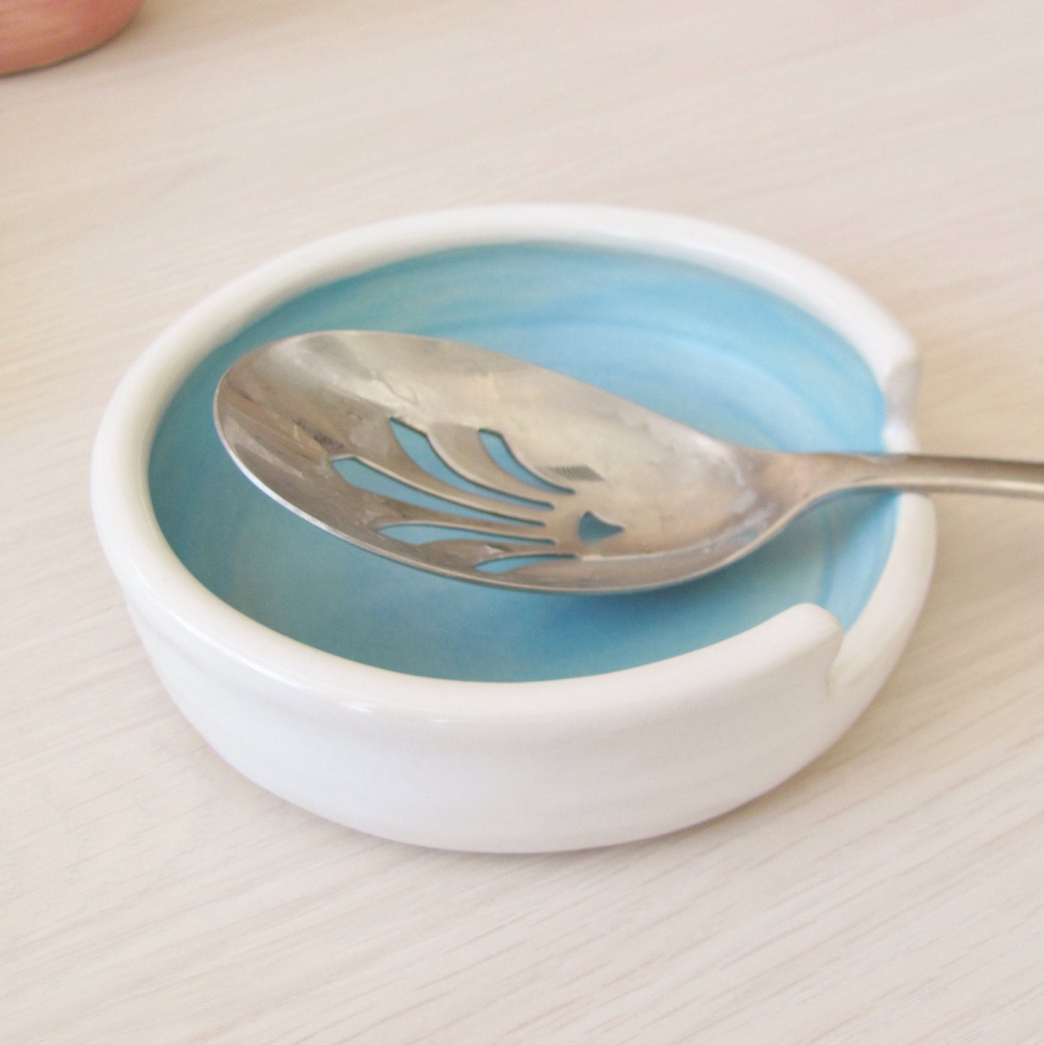Spoon Rest Spoon Holder Kitchen Dish Ceramic by SharsArtPottery