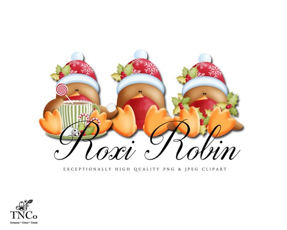 free clipart christmas robins - photo #26