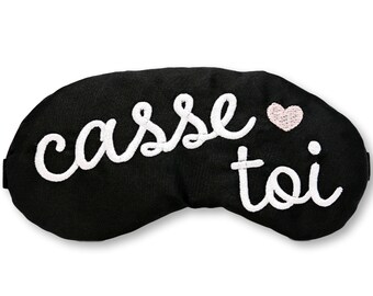 Mature! Cute Casse toi French F*uck Off Sleep Mask Paris Bachelorette Subversive Curse Word