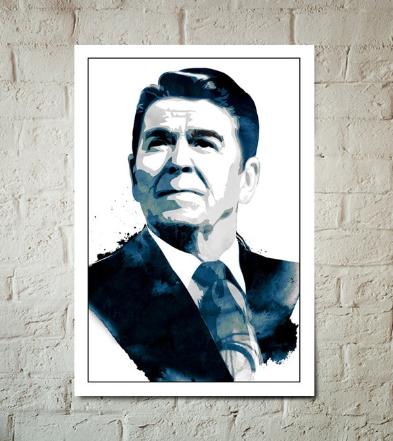Ronald Reagan American President Art print Ronald Reagan