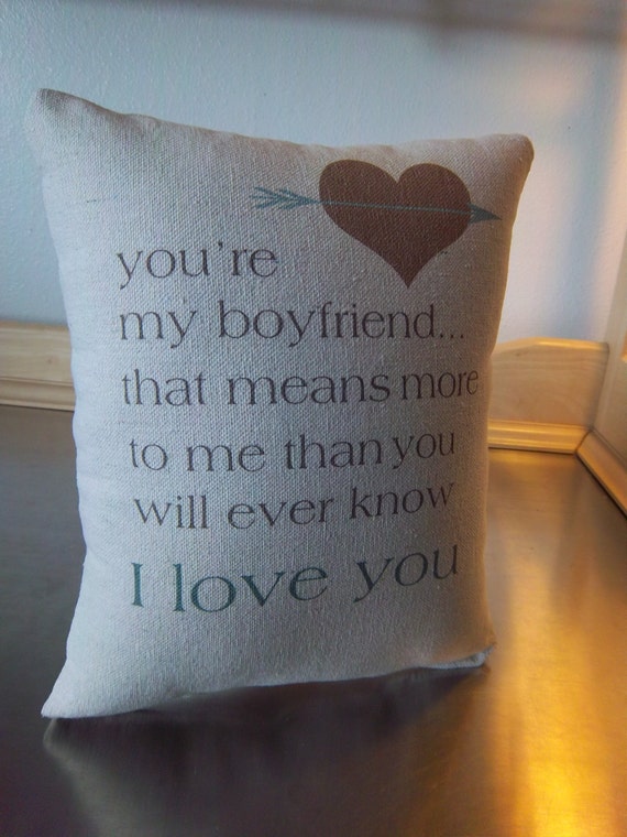 Boyfriend gift pillow for boyfriend canvas throw pillow guy