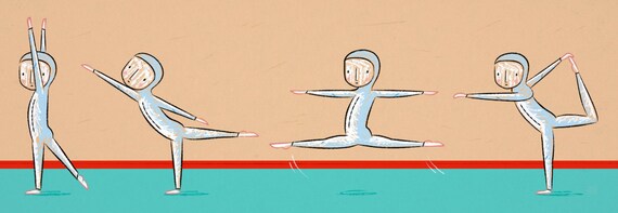 THE GYMNAST - illustration - Limited Edition Art Poster Print