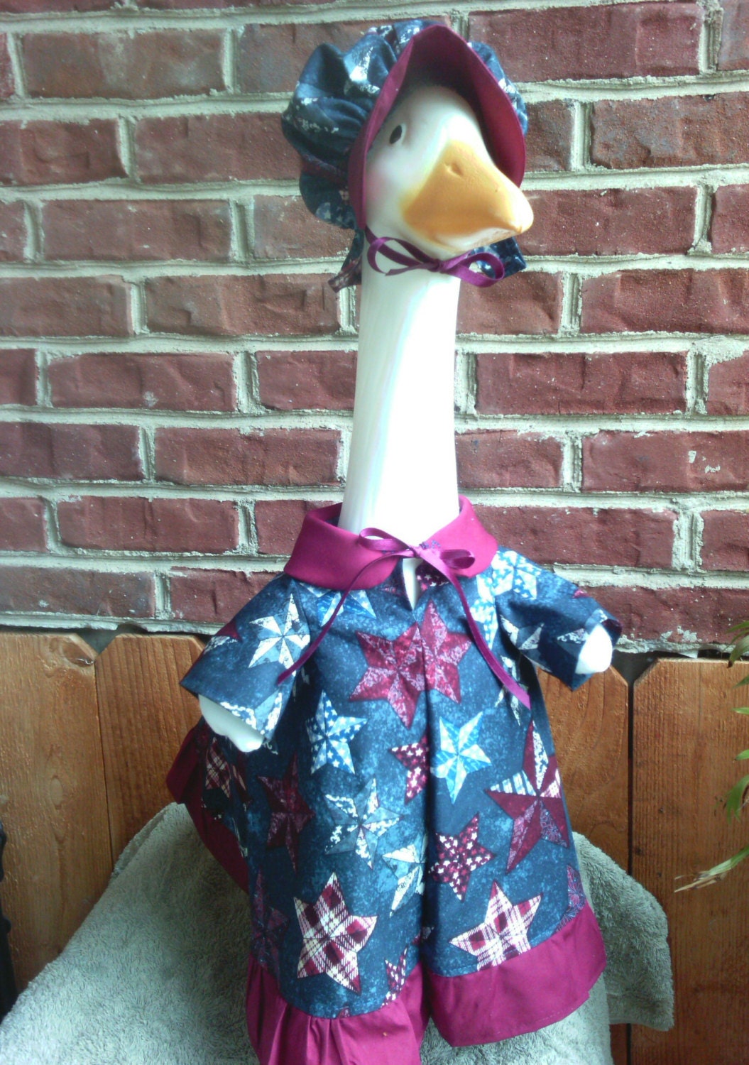 Goose Dress Stars lawn goose clothes Plastic lawn goose