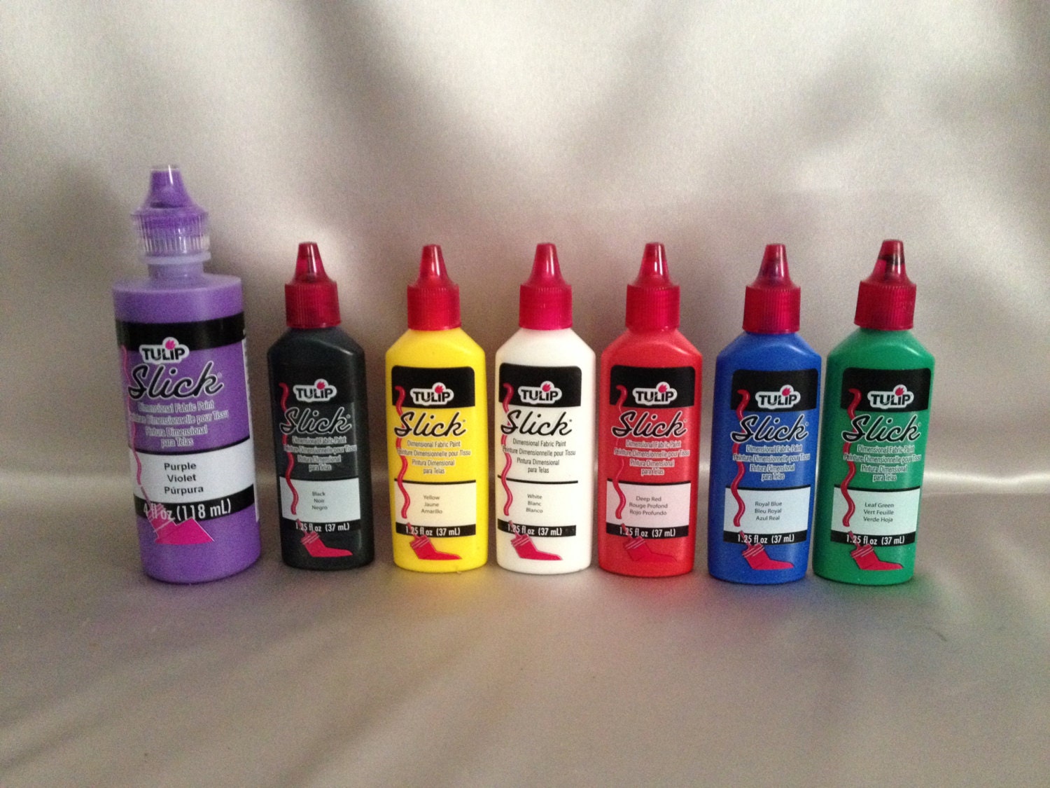 Used Fabric Paints Lot of 7 Slick Paints Tulip Paints
