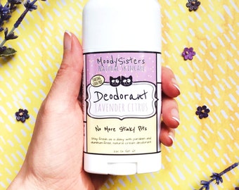 Organic Natural Deodorant - Baking Soda Free Vegan Deodorant - Moody Sisters Lavender Citrus