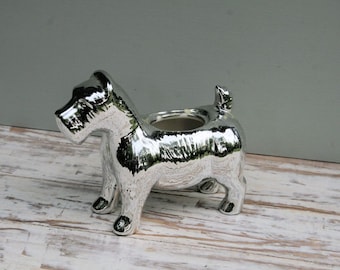 Vintage Monopoly Scottie Dog Planter Vase