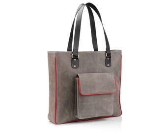 Leather Camera Bag | Gifts for Women | Evening Bag | Grey Leather Bag | Grey Leather Tote | Camera Bag | DSLR Bag | Shoulder Bag | Luxury
