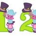 Wonderland Mad Hatter Birthday Number - one number to choose from the set - machine embroidery applique design 5x7