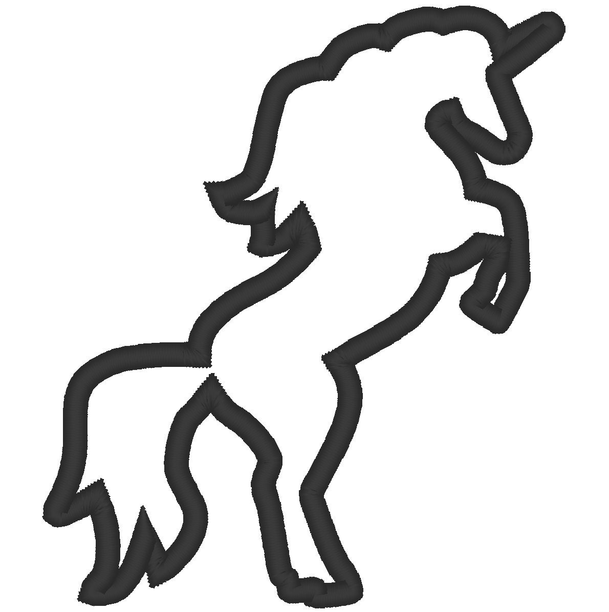 Einfach Einhorn Applique Silhouette Umriss