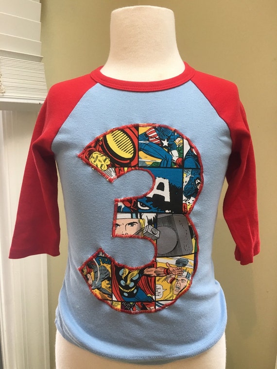 CUSTOM NEW Avengers fabric Number baseball T shirt by ShugieShop