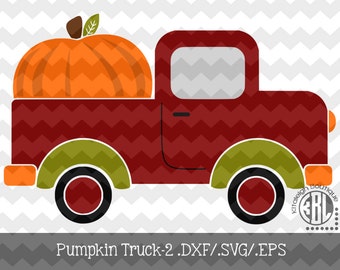 Pumpkin Truck-2 INSTANT DOWNLOAD dxf/svg/eps for use with programs such as SilhouetteStudio and Cricut Design Space