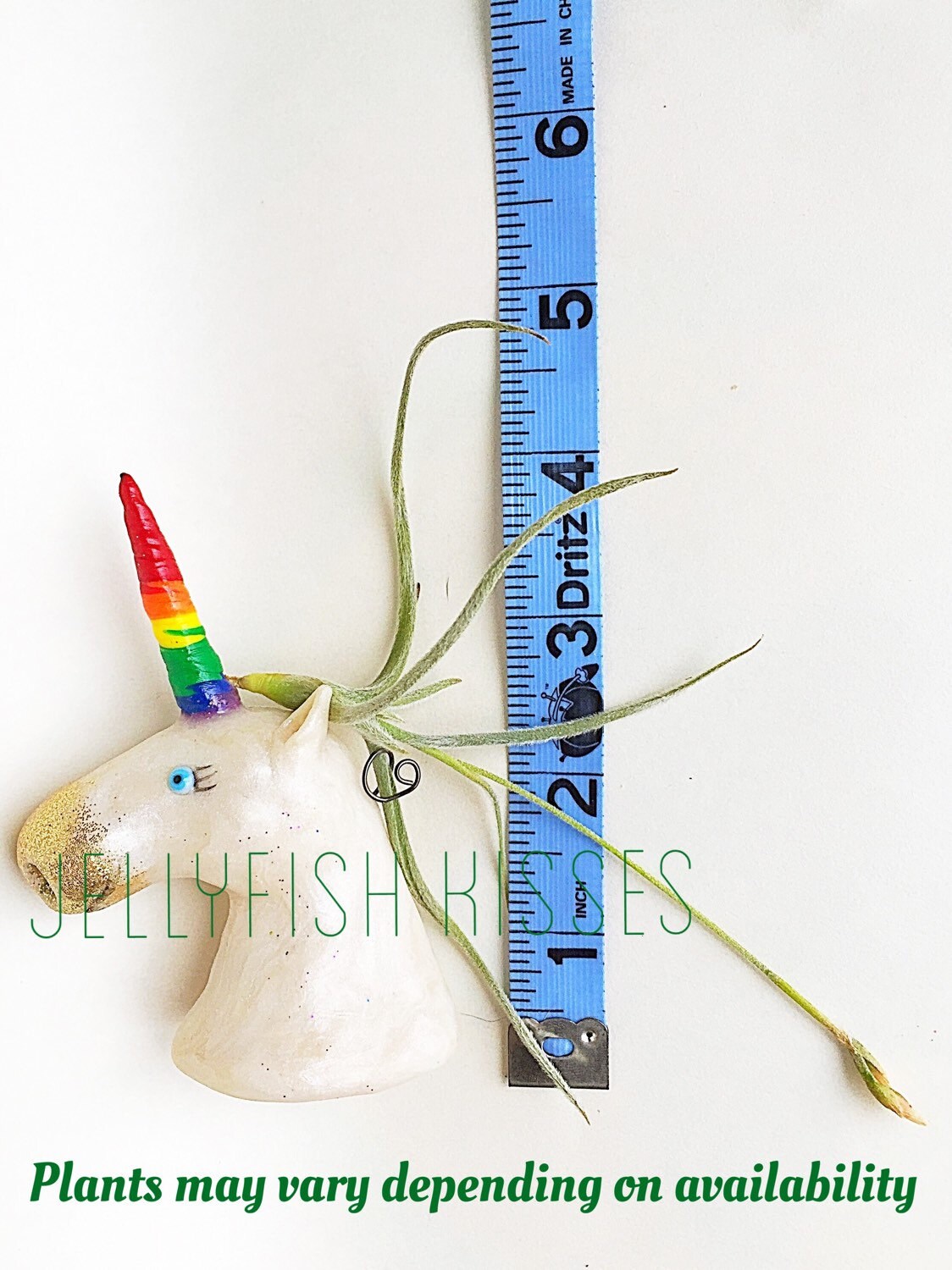 Handmade unicorn airplant holder // air plant holder