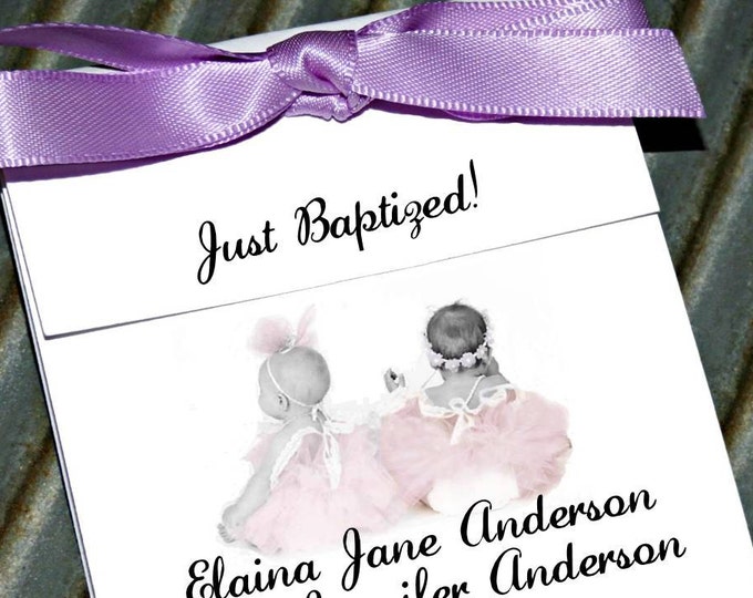 Ballerina Twins Two Girls or One Girl Tea Bag Favors Baby Shower Sprinkle Tea Party Favors Tea 1st 2nd 3rd Birthday Favors