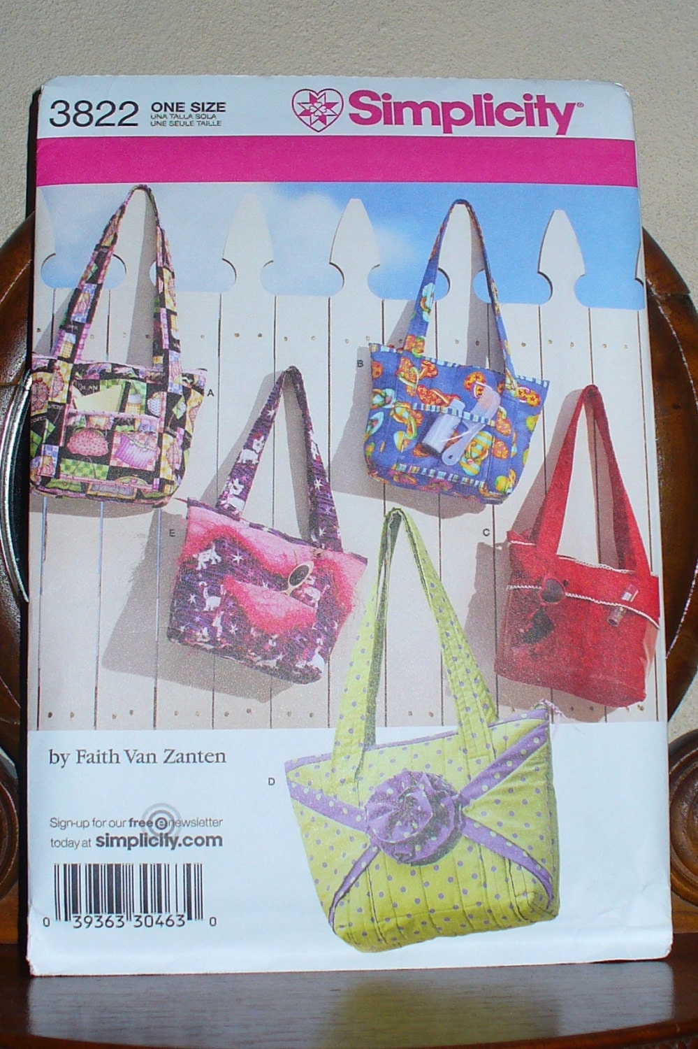 Simplicity 3822 Purse Pattern Simplicity Pattern 5 Styles