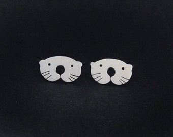 Otter Earrings - Cute Animal Earrings - Otter Jewelry - Cute Stud Earrings - Animal Gifts for Teen Girls