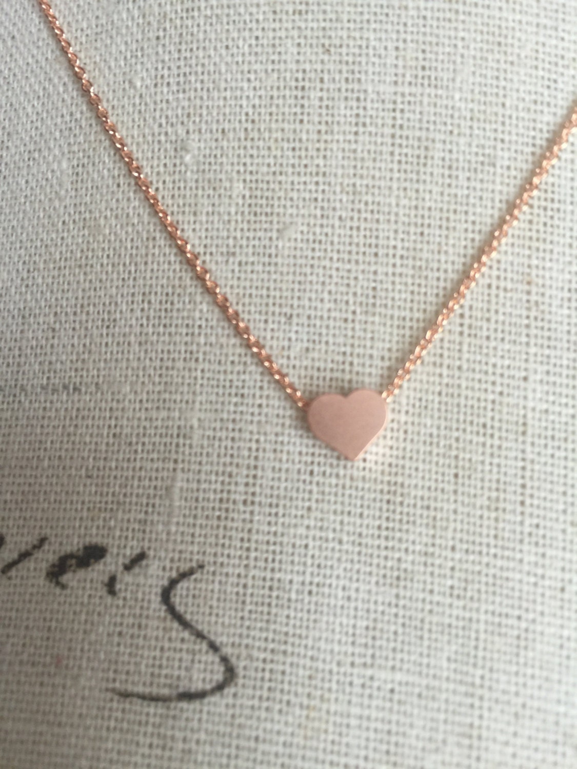 New Rose gold filled chain and small floating heart, layered jewelry rose gold filled chain