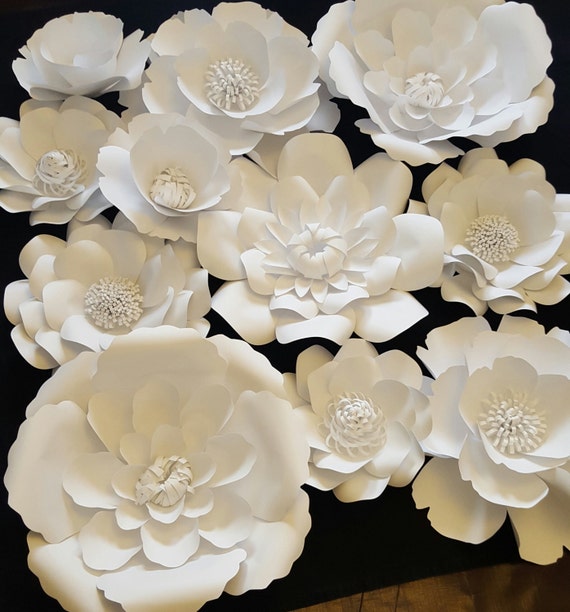 Large White Paper Flowers Extra Large Paper Flower 3ft x 3 ft by ...