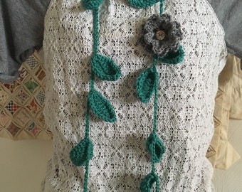Leaf and Flower Lariat - Made to Order