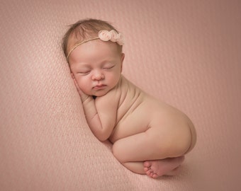 5 colors, Newborn Headband, Newborn photo prop, Newborn girl, Baby photo prop, Ivory flower headband, Cream flower headband, Newborn tieback