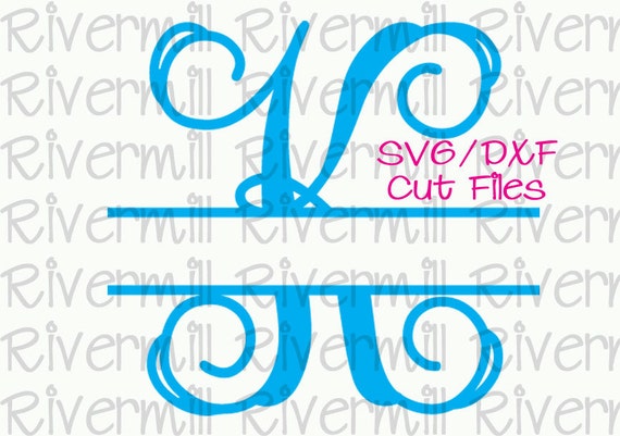 Download SVG DXF Split Letter Monogram Cut Files 26 Upper Case