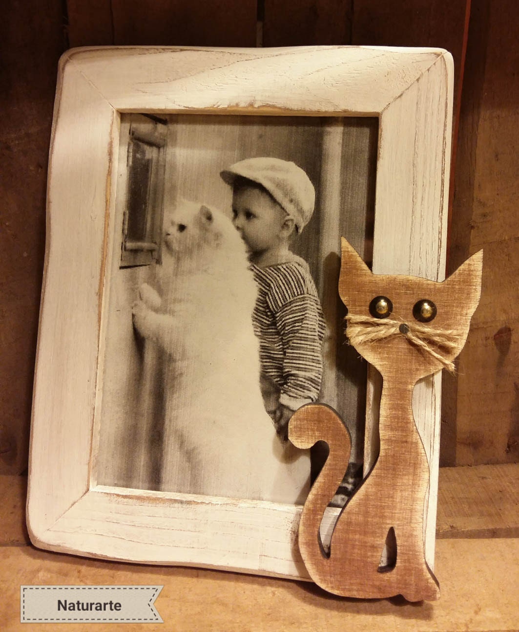 Picture frame Cute Cat by naturarte on Etsy