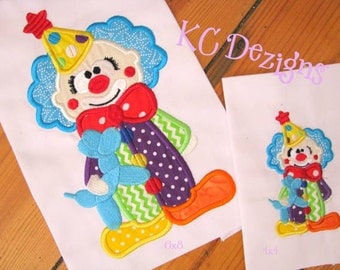 Cute Clown 01 Machine Applique Embroidery Design - 4x4, 5x7 & 6x8