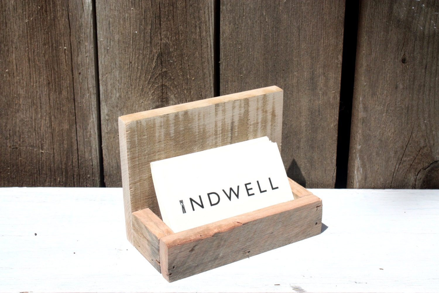 Reclaimed Pallet Wood Business Card Holder