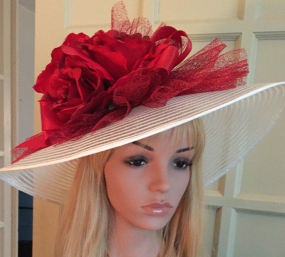 Red & White KY Derby Hat 2016