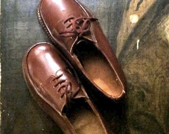 Ancien chaussures enfant en cuir FRANCE