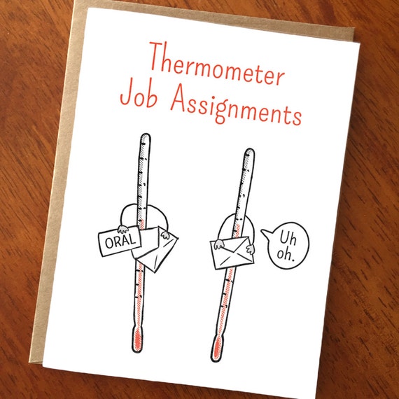 Funny Get Well Card Thermometer Jobs Cute Get Well Funny