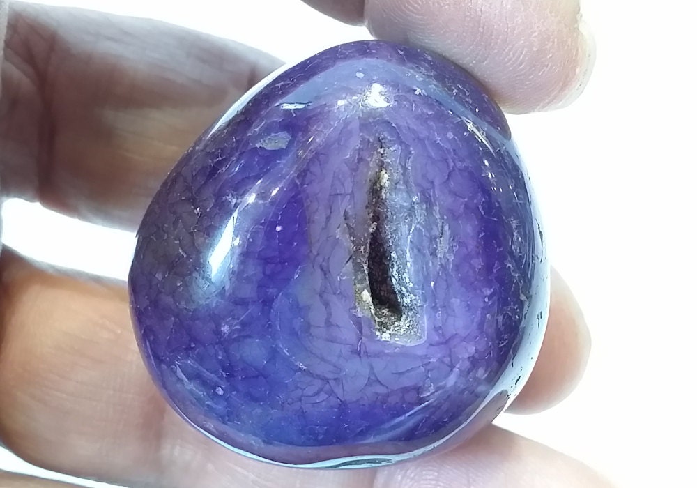 Purple Agate Large Polished Healing Meditation Stone