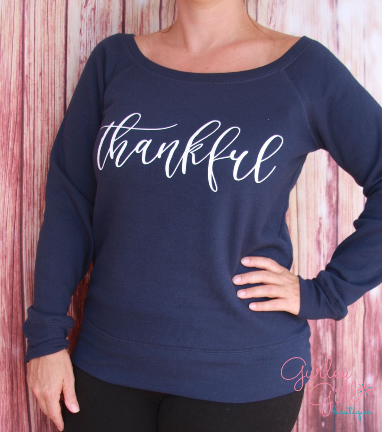 Thanksgiving graphic sweatshirt Thankful
