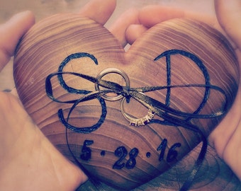 Wooden Ring Bearer Pillow Wedding Ring Bearer Counry Wedding Ring Bearer Pillow Wedding Ring Holder
