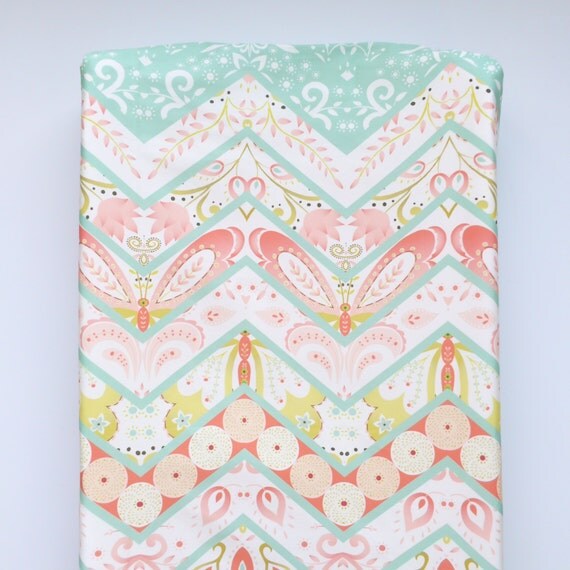Flora Changing Pad Cover by madlywish on Etsy