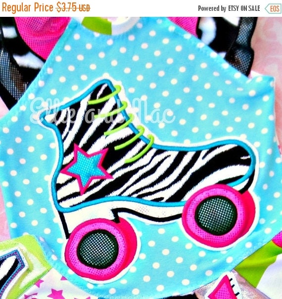 Roller Skate Applique Embroidery Design by ellieandmacdesigns