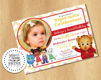 Digital File Only - Daniel Tiger Invitation with Picture
