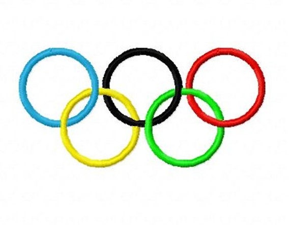 olympic rings logo machine embroidery design 4 inch instant