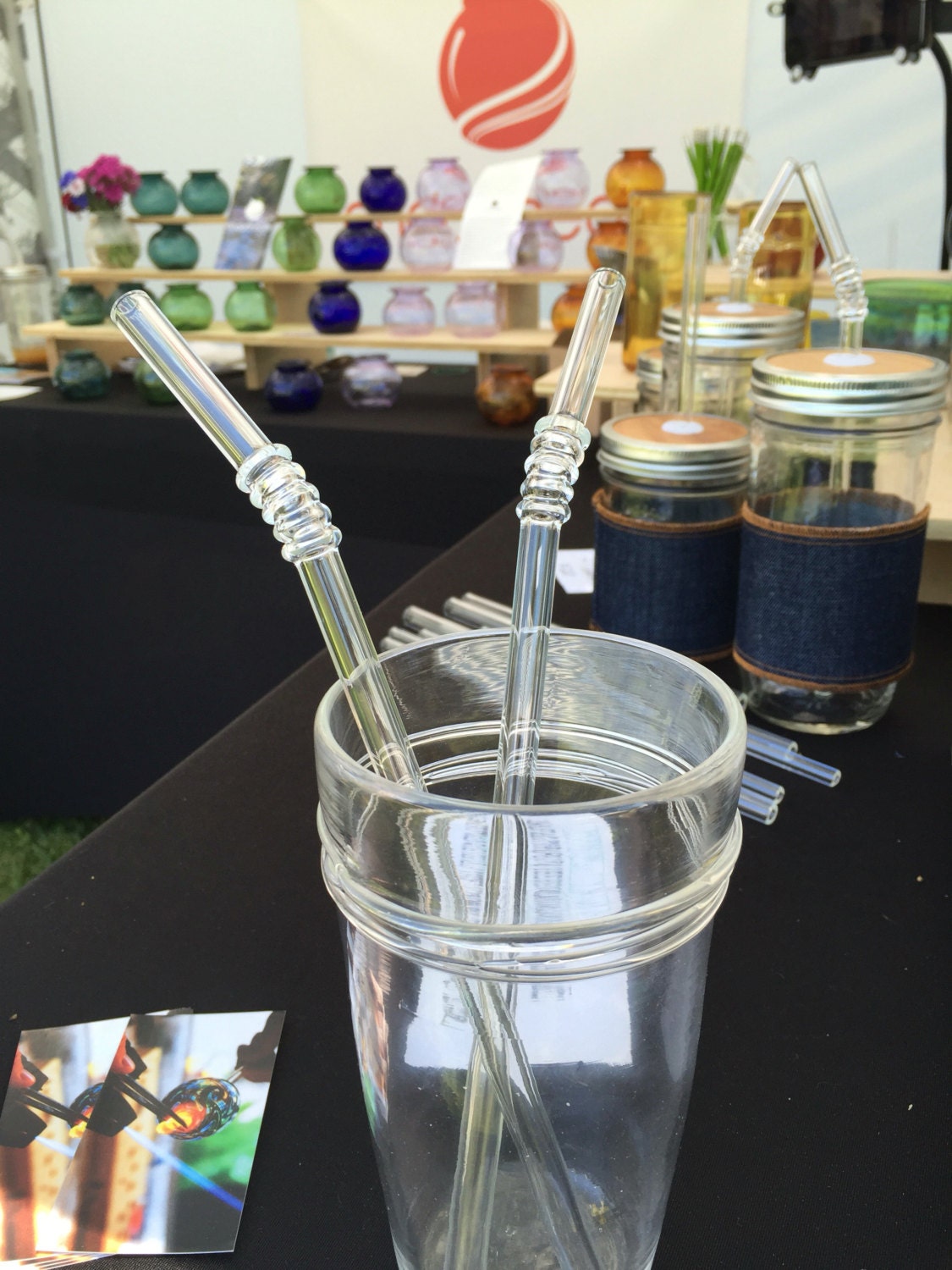 Glass drinking straws