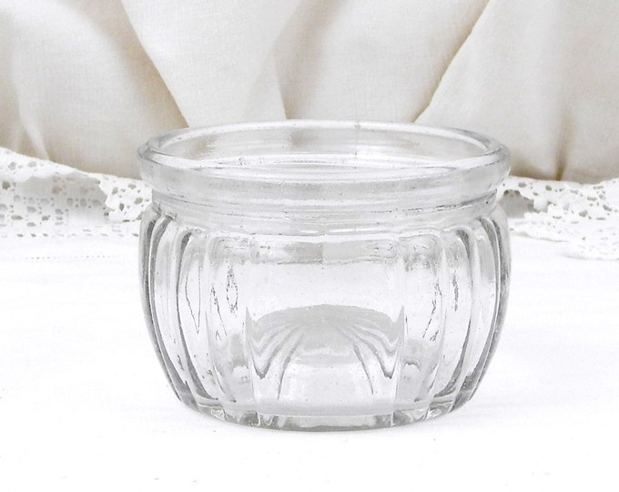 Antique French Thick Glass Traditional Unusual Faceted Glass Jam Jar, French Country Decor, Shabby Chic, Chateau Decor, Kitchen, Jelly Pot Antique French Thick Glass Traditional Unusual Faceted Glass Jam Jar, French Country Decor, Shabby Chic, Chateau Decor, Kitchen, Jelly Pot