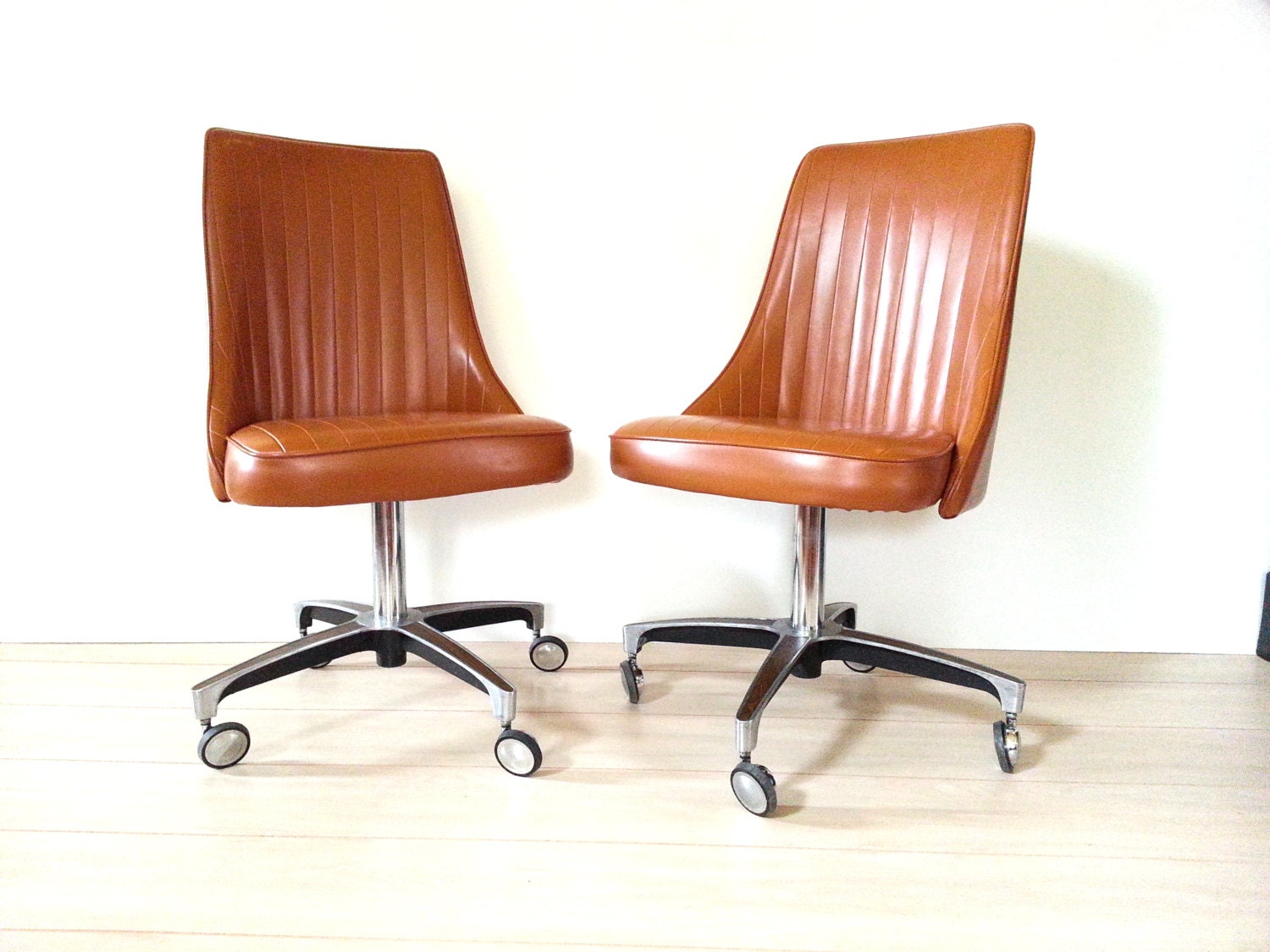 Pair Mid Century Swivel Chair Chromcraft Retro Swivel Chairs Haute