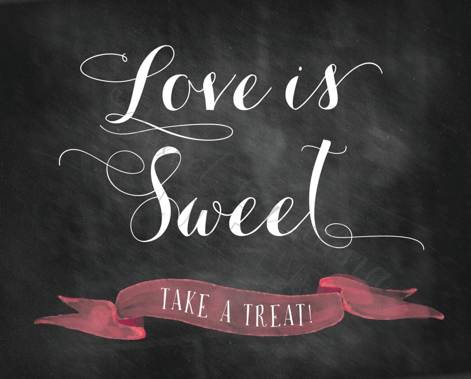 Love is Sweet Take a Treat DIY Printable Wedding Sign