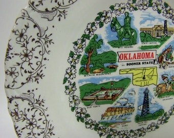 Oklahoma Souvenir Plate Oklahoma State Plate