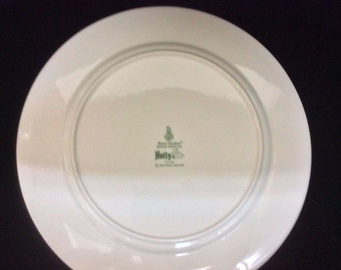 Royal Doulton Holly Plate - Royal Doulton Dinner Plate - Vintage Plate Christmas Plate - Holiday Plate TC1169