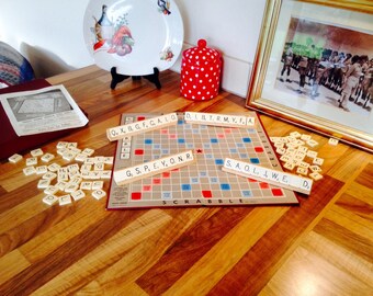 Vintage Rare Scrabble Game by J W Spear & Sons Ltd - 1955