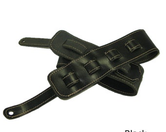 Guitar Strap Full Grain Buffalo Leather Stitched