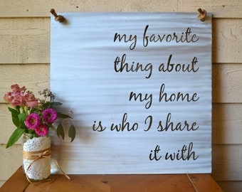 Metal Sign, Engraved Metal Sign, Metal Wall Quote Sign, 23" X 23"