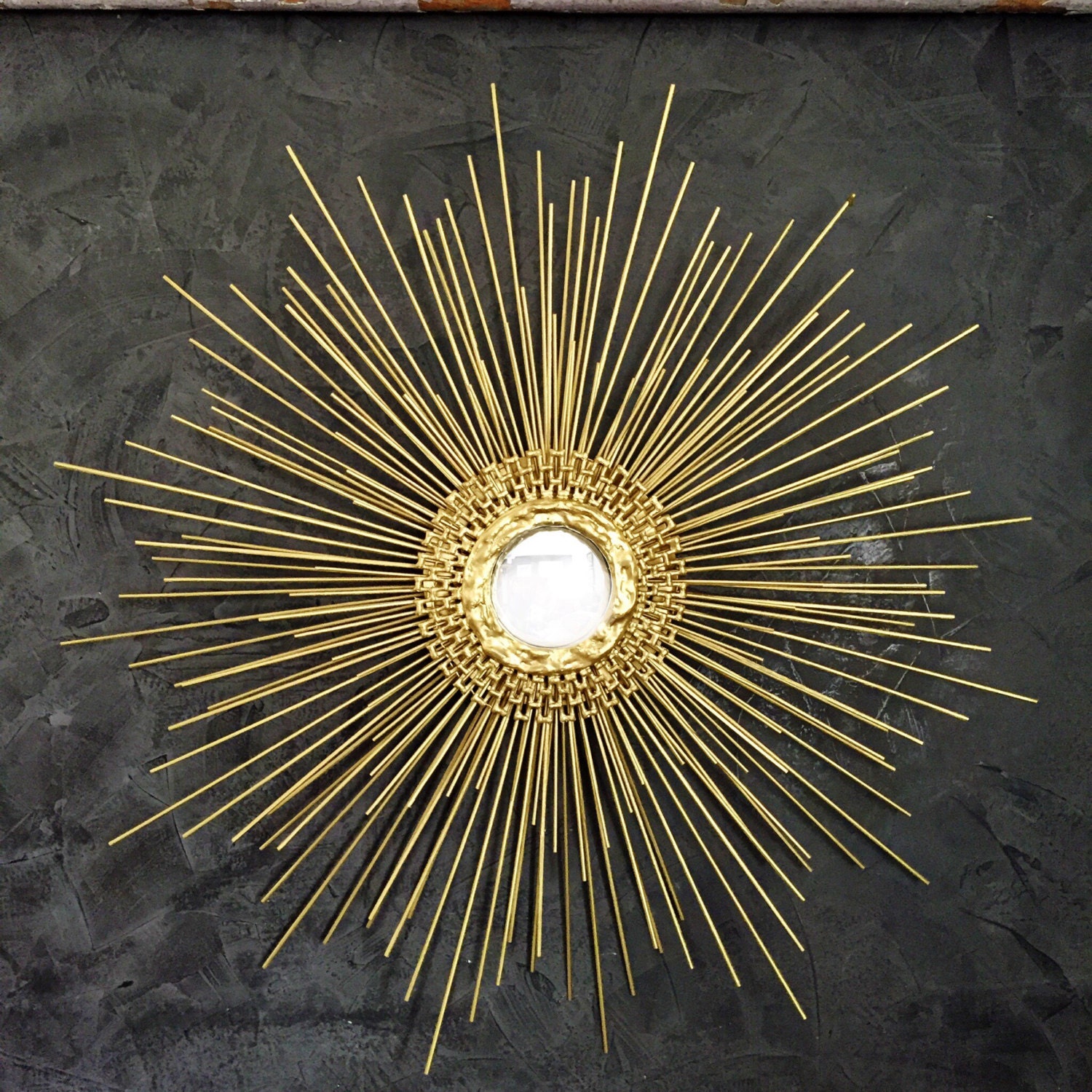 Gold Starburst Mirror / Sunburst Mirror 27in 1017 silver