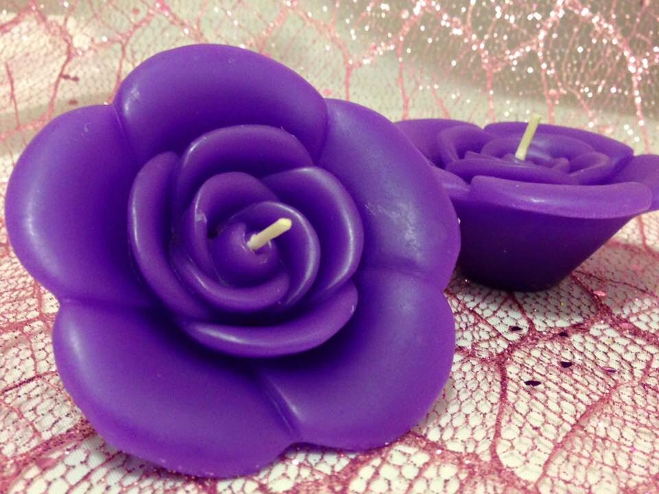 6 Rose Floating Candles Wedding Sweet 16 Party Supply Pick