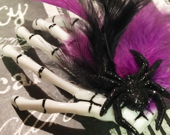 Creepy Skeleton Hand Hair Clip