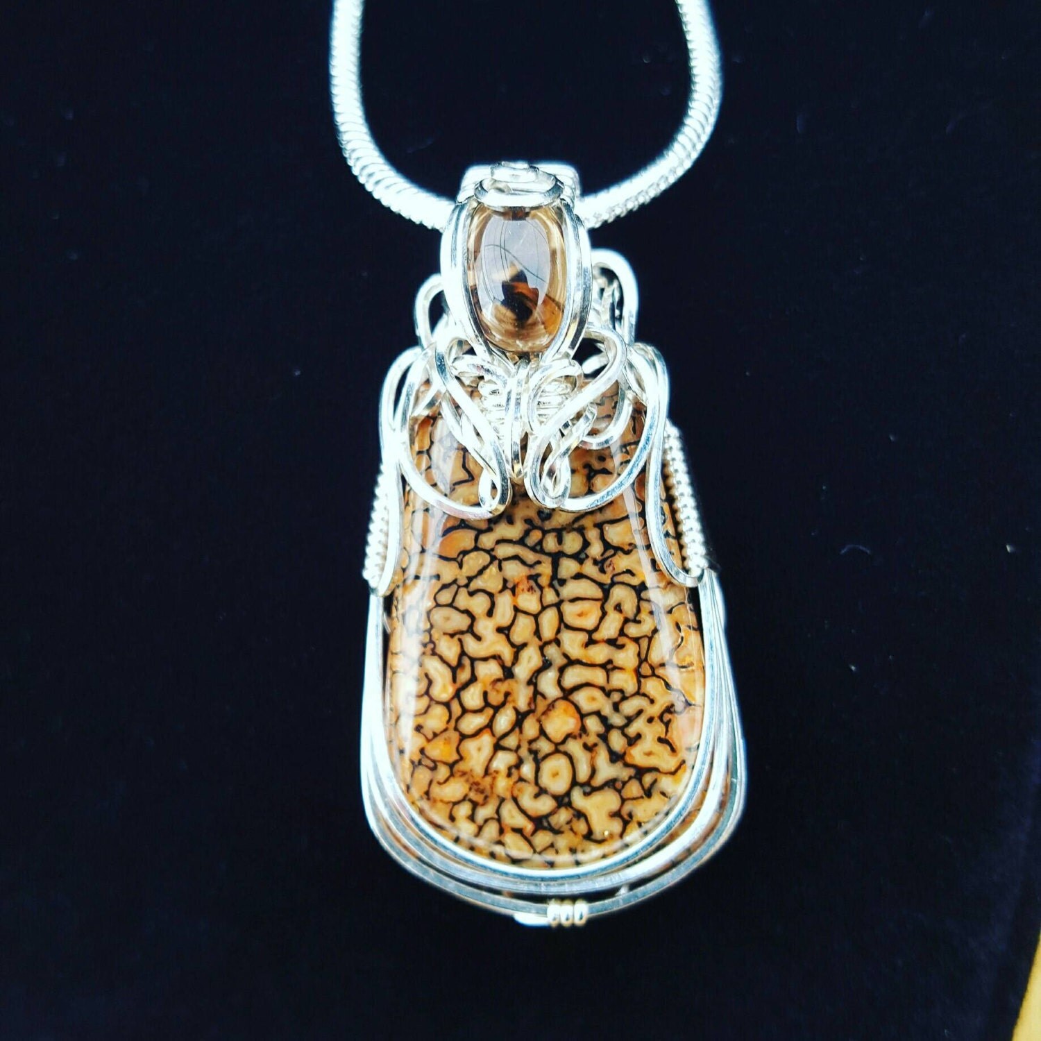 Spiritual Healing Medallion Hand cut and polished gem